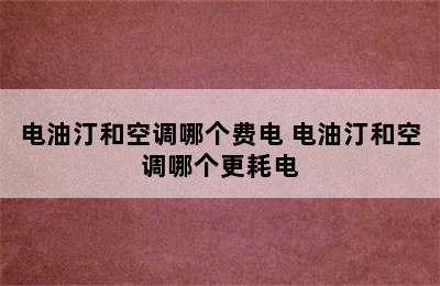 电油汀和空调哪个费电 电油汀和空调哪个更耗电